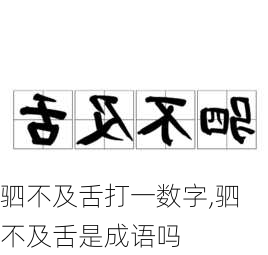 驷不及舌打一数字,驷不及舌是成语吗