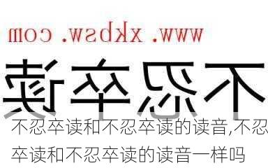 不忍卒读和不忍卒读的读音,不忍卒读和不忍卒读的读音一样吗