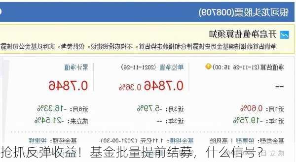 抢抓反弹收益！基金批量提前结募，什么信号？