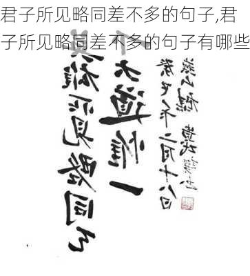 君子所见略同差不多的句子,君子所见略同差不多的句子有哪些