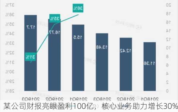 某公司财报亮眼盈利100亿，核心业务助力增长30%