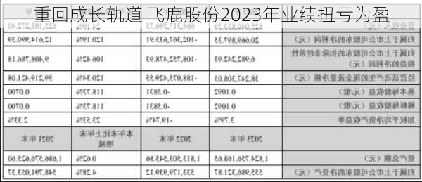 重回成长轨道 飞鹿股份2023年业绩扭亏为盈