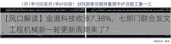 【风口解读】金道科技收涨7.38%，七部门联合发文，工程机械新一轮更新周期来了？