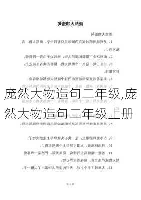 庞然大物造句二年级,庞然大物造句二年级上册