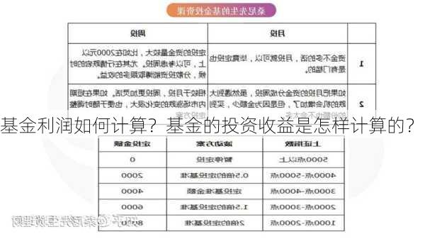 基金利润如何计算？基金的投资收益是怎样计算的？