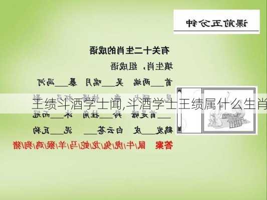 王绩斗酒学士闻,斗酒学士王绩属什么生肖