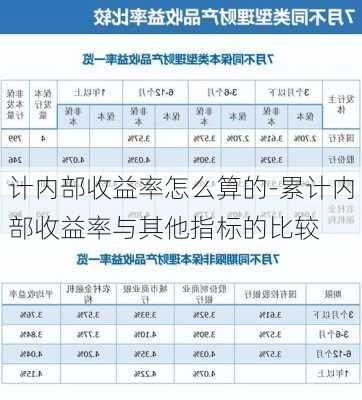 计内部收益率怎么算的-累计内部收益率与其他指标的比较