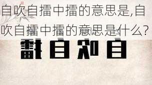 自吹自擂中擂的意思是,自吹自擂中擂的意思是什么?