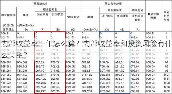 内部收益率一年怎么算？内部收益率和投资风险有什么关系？