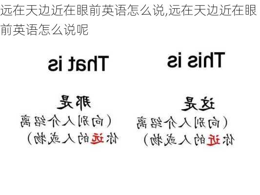 远在天边近在眼前英语怎么说,远在天边近在眼前英语怎么说呢