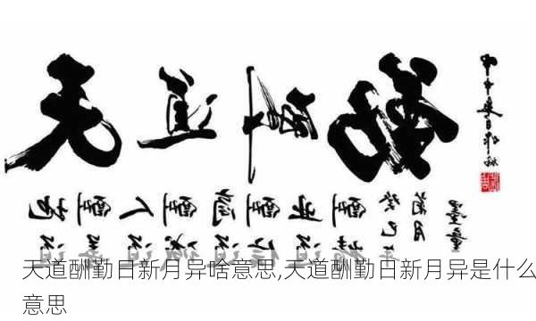 天道酬勤日新月异啥意思,天道酬勤日新月异是什么意思