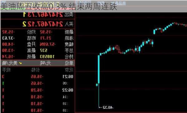 美油周五收高0.3% 结束两周连跌