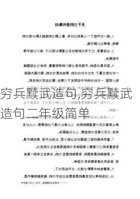 穷兵黩武造句,穷兵黩武造句二年级简单