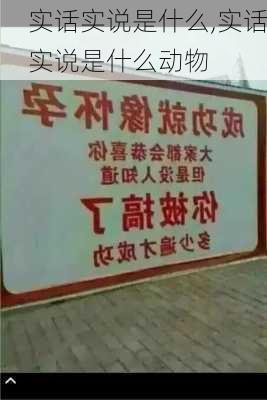 实话实说是什么,实话实说是什么动物