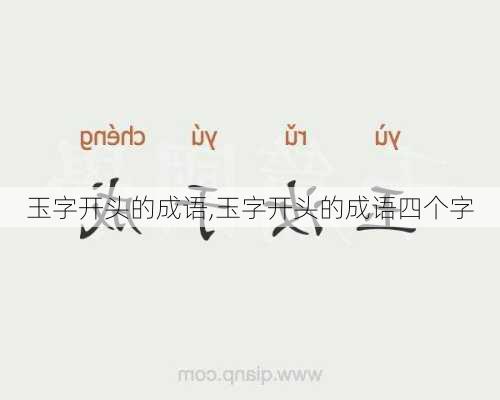 玉字开头的成语,玉字开头的成语四个字