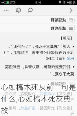 心如槁木死灰前一句是什么,心如槁木死灰典故
