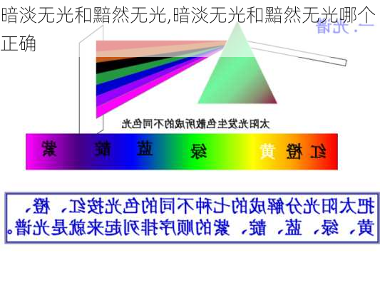 暗淡无光和黯然无光,暗淡无光和黯然无光哪个正确