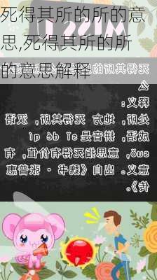 死得其所的所的意思,死得其所的所的意思解释