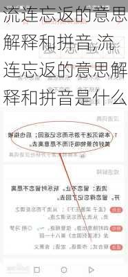 流连忘返的意思解释和拼音,流连忘返的意思解释和拼音是什么