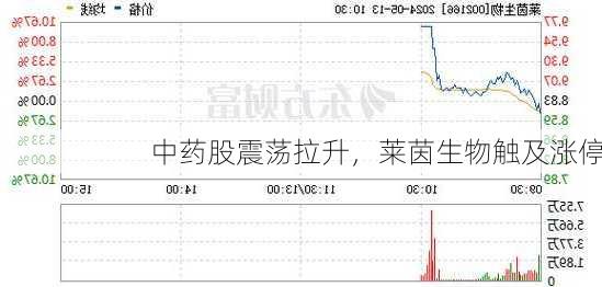 中药股震荡拉升，莱茵生物触及涨停