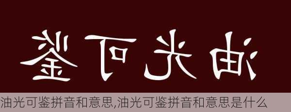 油光可鉴拼音和意思,油光可鉴拼音和意思是什么