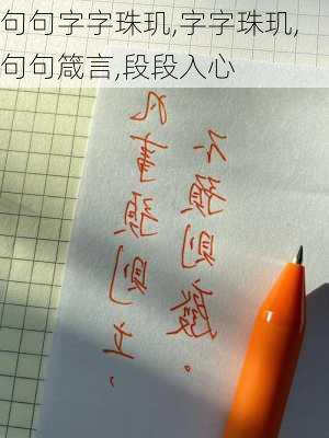 句句字字珠玑,字字珠玑,句句箴言,段段入心