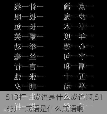 513打一成语是什么成语啊,513打一成语是什么成语啊