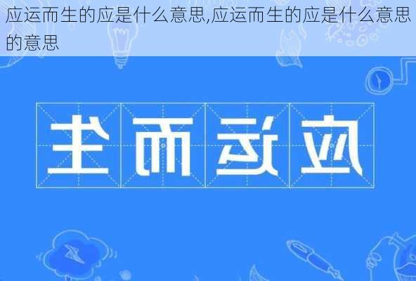 应运而生的应是什么意思,应运而生的应是什么意思的意思