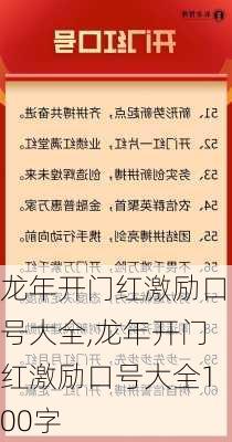 龙年开门红激励口号大全,龙年开门红激励口号大全100字