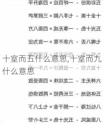 十室而五什么意思,十室而九什么意思