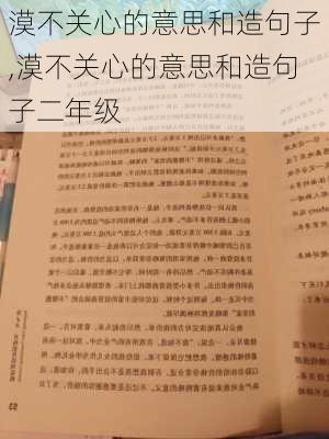 漠不关心的意思和造句子,漠不关心的意思和造句子二年级