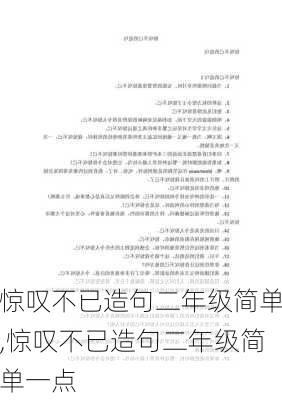 惊叹不已造句二年级简单,惊叹不已造句二年级简单一点