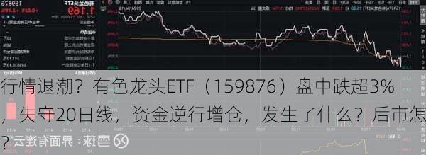 行情退潮？有色龙头ETF（159876）盘中跌超3%，失守20日线，资金逆行增仓，发生了什么？后市怎么看？