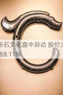 新石文化盘中异动 股价大涨8.11%