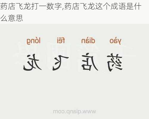 药店飞龙打一数字,药店飞龙这个成语是什么意思