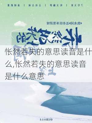 怅然若失的意思读音是什么,怅然若失的意思读音是什么意思