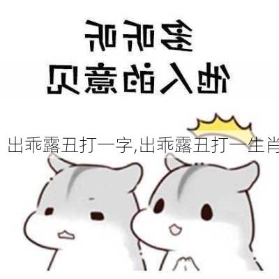 出乖露丑打一字,出乖露丑打一生肖