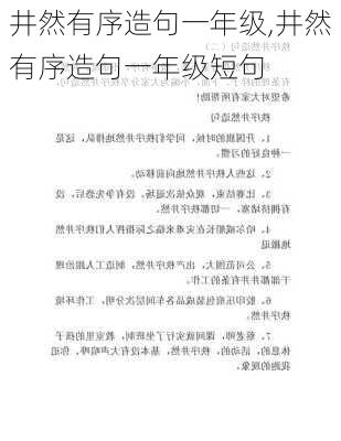 井然有序造句一年级,井然有序造句一年级短句