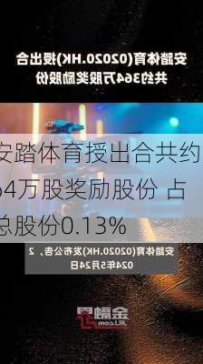 安踏体育授出合共约364万股奖励股份 占总股份0.13%