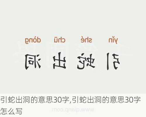 引蛇出洞的意思30字,引蛇出洞的意思30字怎么写