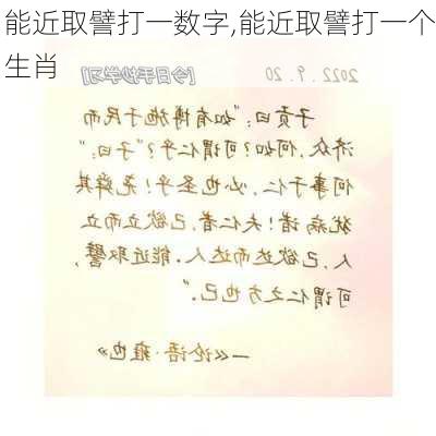 能近取譬打一数字,能近取譬打一个生肖