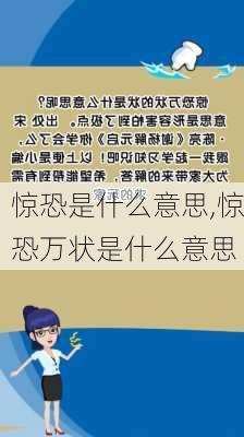 惊恐是什么意思,惊恐万状是什么意思