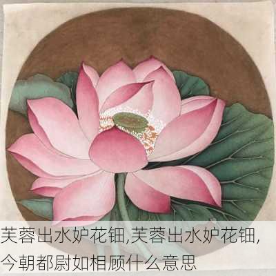 芙蓉出水妒花钿,芙蓉出水妒花钿,今朝都尉如相顾什么意思