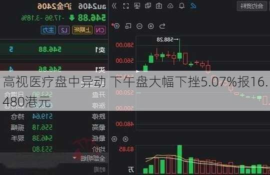 高视医疗盘中异动 下午盘大幅下挫5.07%报16.480港元