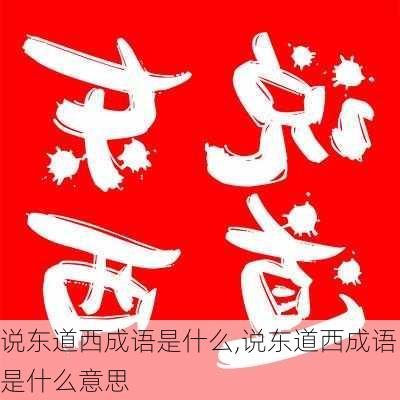 说东道西成语是什么,说东道西成语是什么意思