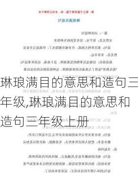 琳琅满目的意思和造句三年级,琳琅满目的意思和造句三年级上册