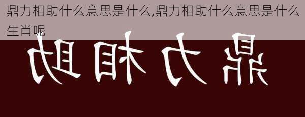 鼎力相助什么意思是什么,鼎力相助什么意思是什么生肖呢