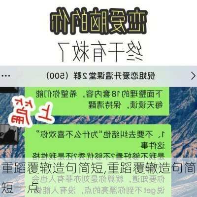 重蹈覆辙造句简短,重蹈覆辙造句简短一点