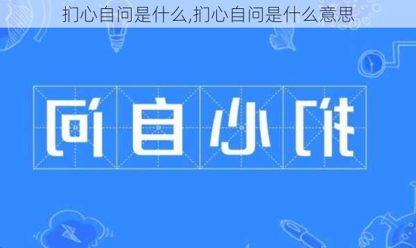 扪心自问是什么,扪心自问是什么意思