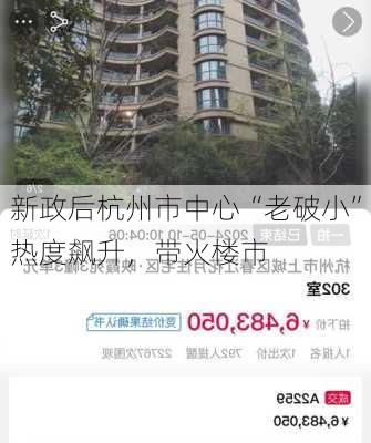 新政后杭州市中心“老破小”热度飙升，带火楼市